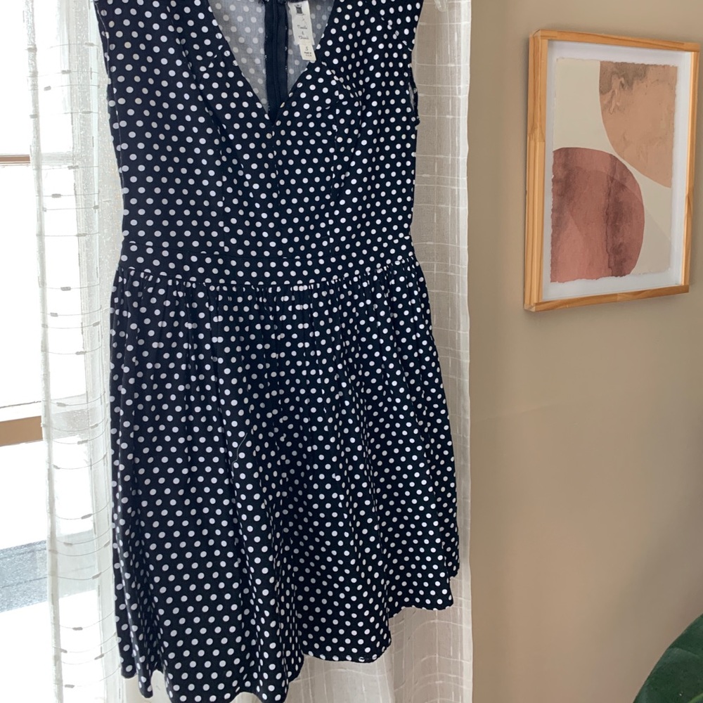 Polka dot black dress
